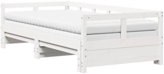 vidaXL Tagesbett Ausziehbar mit Matratzen 80x200 cm Massivholz Kiefer 3321039