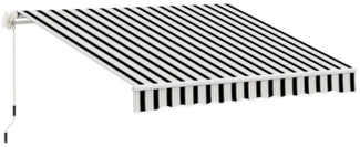 Outsunny Markise Outdoor manuelle Balkonmarkise, 4m mit Handkurbe