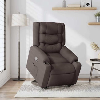 vidaXL Relaxsessel mit Aufstehhilfe Dunkelbraun Stoff 3310263