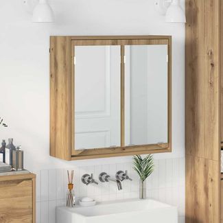 vidaXL Badezimmerspiegelschrank mit Tür Artisan-Eiche 60 x 20 x 60 cm 888786