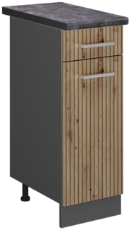 Küchenunterschrank R-Line Artisan-Eiche 30 cm , AP Anthrazit Vicco