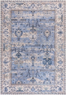 Mazovia Designteppich Boho Rahmen, Pflanzlich Wohnzimmer, Schlafzimmer, Esszimmer, Büro, 80 x 150 cm, Fußbodenheizung