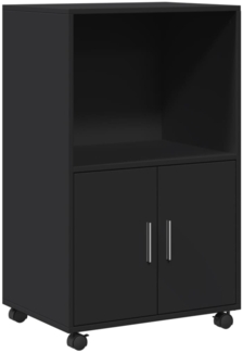vidaXL Rollschrank Schwarz 55x40x91 cm Holzwerkstoff 853183