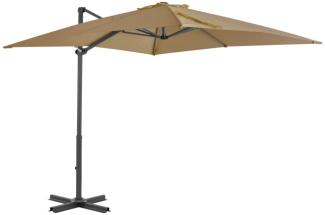 vidaXL Ampelschirm mit Aluminium-Mast 250x250 cm Taupe 44619