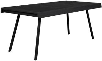 Design Esstisch SURI BLACK 180 x 90 cm Platte recycled Teak