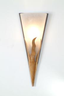Holländer Wandleuchte 1-Flammig Luce Glas weiß gesandet