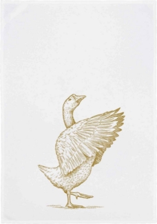 17,30 Hamburg Geschirrtuch wilde Gans, Gold, (1-tlg), 50x70 cm, Siebdruck