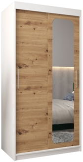 ABIKS MÖBEL Schwebetürenschrank Promo T2 Schlafzimmerschrank - mit Spiegel, Kleiderstange, Regalen