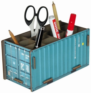 WERKHAUS® Aufbewahrungsbox Werkhaus - Photo - Stiftebox "Container" Türkis Stiftehalter