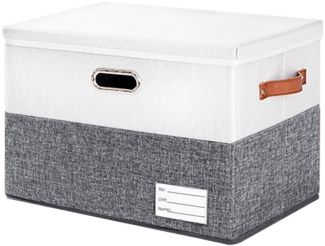 Luckice Aufbewahrungsbox 43*30*30cm Aufbewahrungskorb 40L mit Deckel Groß,Griffen,Faltbare (Waschbare,1-Stück,Kisten Aufbewahrung mit Deckel, Aufbewahrungswürfel,Klappbox), faltbare Box für Kleidung Spielzeug