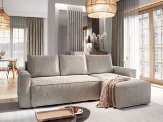 Masseno Ecksofa POTARO mit Schlaffunktion L-Form, Sofa mit Bettkasten