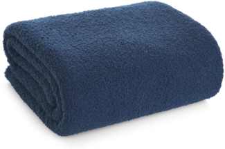 Sofadecke BOUCLE dunkelblau 150x200 cm marine
