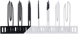 Deckel- und Tellerhalter, 6 Nischen Weiß