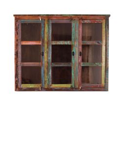 Schrankaufsatz Riverboat Altholz Wohnzimmerschrank Schrank Aufsatz Vitrine