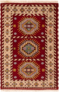 Morgenland Orientteppich - 160x90 cm - dunkelrot