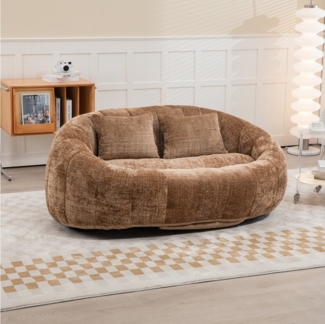 MODFU Sofa Lazy Sofa,Bean Bag Sofa,Loungesessel, Bean Bag Sofa für Erwachsene und Kinder – Hochdichter Schaumstoff, Lazy Sofa für Wohnzimmer, Schlafzimmer & Freizeit, Chenille Stoff, 150kg Tragkraft, Komfortabler Loungesessel, Kein Zusammenbau erforder...