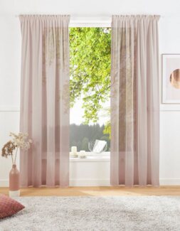 LeGer Home by Lena Gercke Vorhang Lanea (1 St), Multifunktionsband, halbtransparent, Leinenoptik, 1 Schal, verschiedene Größen