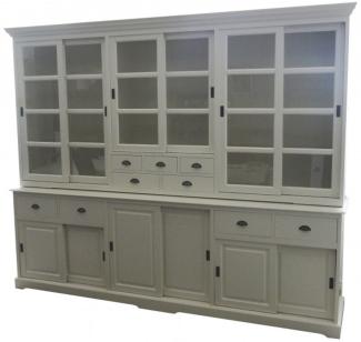 Großer Shabby Chic Landhaus Stil Schrank mit 6 Türen und 9 Schubladen von Casa Padrino - Buffetschrank - Schrank Esszimmer
