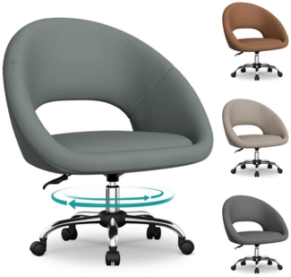 Hiazurm Bürostuhl Homeoffice Stuhl,Schminkstuhl mit Armlehnen,Drehstuhl (Schreibtischstuhl, höhenverstellbar, bis 150 kg belastbar), Atmungsaktiver, für Schminktisch,Arbeitszimmer, Schlafzimmer