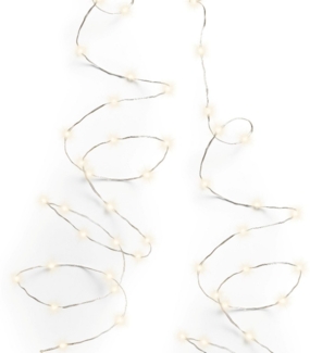 Lumineo LED-Lichterkette, LED Lichterkette mit Timer / Batteriebetrieb 495cm 100 LEDs Warmweiß