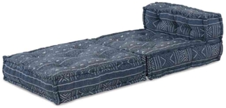 vidaXL Modulares Sofa Indigo Druck 70 x 70 x 56 cm Stoff 4019062