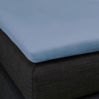 Formesse Split-Topper Spannbetttuch La Piccola Duo 1|160x210 - 220 cm| blaugrau