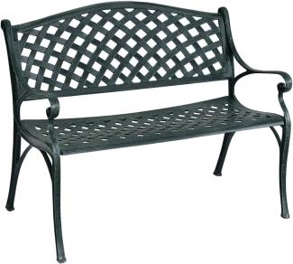 COSTWAY Gartenbank mit Rückenlehnen, Gusseisen, 102x62x83cm