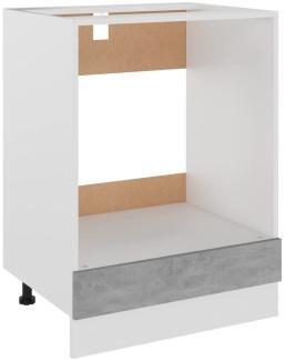 DOTMALL Herdumbauschrank Herdumbauschrank Betongrau 60 x 46 x 81,5 cm Holzwerkstoff