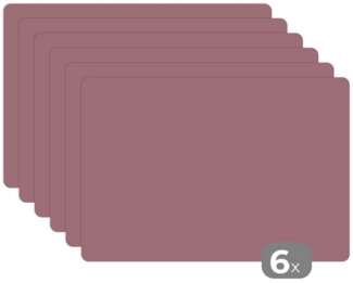 MuchoWow Platzset Rosa - Farben - Innenraum - Einfarbig - Farbe, (6-St), Platzsets, Tischset, Abwaschbar, Tischsets, Platzdeckchen