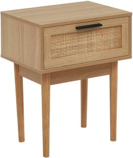 BAÏTA Amana Nachttisch, Kanne und Spanplatten, Holz, L40cm