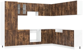 vidaXL 14-tlg. Küchenschrank-Set Lucca Räuchereiche Holzwerkstoff 3314986