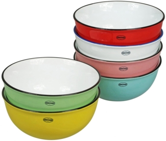 Schüssel Schale Müslischale Dessertschale Salatschale Retro Auswahl Cabanaz blau