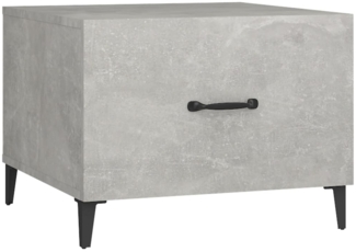 Couchtisch, Sofatisch mit Metallbeinen Betongrau 50 x 50 x 40 cm