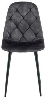 riess-ambiente Esszimmerstuhl GLAMM anthrazit/schwarz - Samt, Metallbeine, Ziersteppung, Rauten, Set (Set, 2 St), 2 Stühle -ideal für Küche, Esszimmer, Wohnzimmer, Arbeitszimmer & Büro