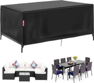 Abdeckung Gartenmöbel Winterfest 420D Oxford Wasserdicht 170x96x70CM Schwarz