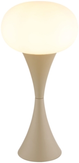 Tischleuchte, sandfarben, Glas opal, H 36,9 cm