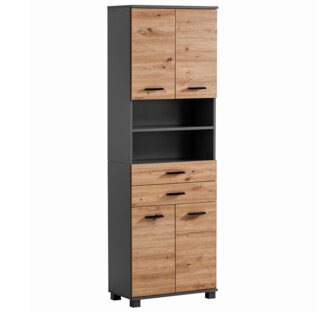 Lomadox Hochschrank PROVIDENCE-80 in anthrazit, 60cm breit