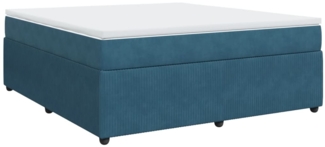 vidaXL Boxspringbett mit Matratze Dunkelblau 180x200 cm Samt 3285660