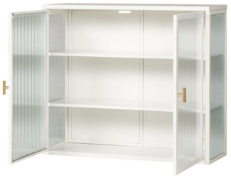 Blusmart Hängeschrank Moderner Wandschrank mit Glastüren (70 cm zweitürig, Mit drei Lagerebenen) Eingang, Wohnzimmer, Badezimmer, Esszimmer