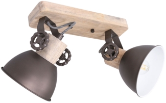 Deckenleuchte, Holz, Spot verstellbar, H 17 cm, GEARWOOD