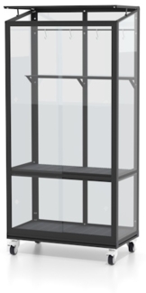 Vitavia Balkongewächshaus Polis 350 ESG, inkl. Rollfundament, schwarz