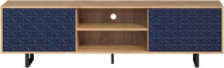 Lowboard TV-Schrank Sentra | Artisan Eiche / Dark Blue