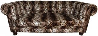 Casa Padrino Limited Edition Designer Chesterfield Sofa Leopard - Club Möbel