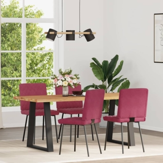 vidaXL Esszimmerstühle 4 Stk. Weinrot Samt 3315208