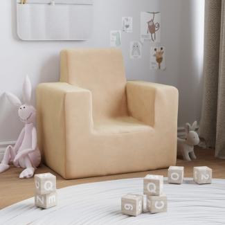 vidaXL Kindersofa Creme Weich Plüsch 341836