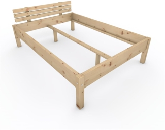 Zirbenbett "Zirben-Liesl" 140 x 200 cm Holzbett Massivholzbett Bett