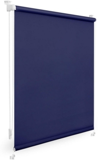 Lichtblick Sonnenschutzsysteme GmbH Verdunklungsrollo Barcelona 100x150 cm (BxL) Blau Verspannt; Klemm- und schraubbar; Thermofunktion