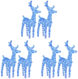vidaXL LED-Rentiere 6 Stk. Blau 240 LEDs Acryl 3154259