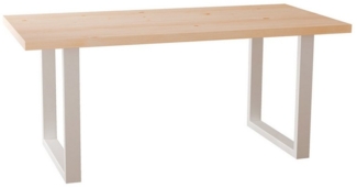 Liadomo Esstisch Massivholz Paris, Tischplatte in Eichefarben 30 mm stark, verschiedene Metallgestelle