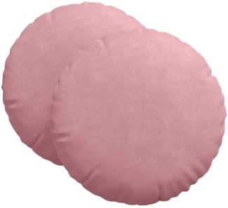 vidaXL Sitzkissen 2 pcs Rosa Ø80 x 29 cm Samt 42014252